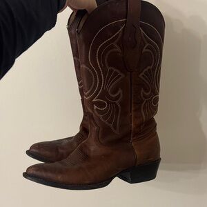 Brown Leather Cowboy Boots